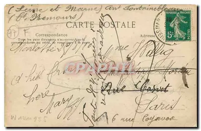 Marlotte — Parque do Hotel de la Renaissance — Editor ELD, n° 499 — Verso