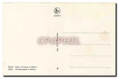 Gand — Katedra św. Mikołaja w Belfort — Ern. Thill, Bruksela — Rewers