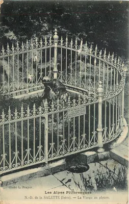 N.-D. de la SALETTE (Isère) — A Virgem chorando — Cliché L. Prayer
