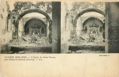 Igreja de São Tomé — Ruínas após a guerra 1914-1916 — Editor L.L. — N° 71