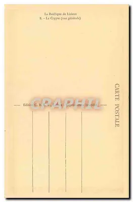 A Basílica de Lisieux — A Cripta (vista geral) — Edição C. B. S. T., Lisieux, n°8 — Verso