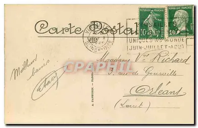 Versailles — Zamek — Front budynku Pałacu — A.P. — Rewers