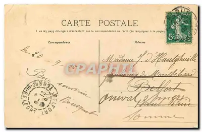 Garabit — O Viaduto e a Vale — O Cantal Pitoresco — editor J. Roux, editor Annecy, n° 819 — Verso