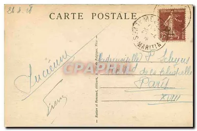 Menton — Les Rochers Rouges — Rosian et Ronaud, wydawcy — Rewers