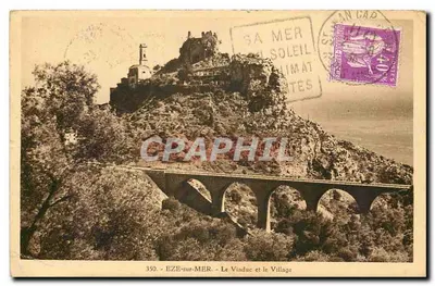 EZE-sur-MER - Le Viaduc et le Village — Édition La Cigogne, Monaco, n° 350