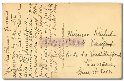 EZE-sur-MER - Le Viaduc et le Village — Édition La Cigogne, Monaco, n° 350 — Verso