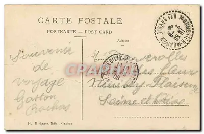 Mt-Salève — Wieża Pitonów i Czarownica — H. Brügger, Genewa, n°416 — Rewers