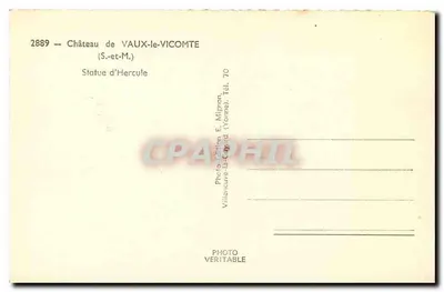 Estátua de Hércules — Castelo de Vaux-le-Vicomte (S.-et-M.) — E. Mignon — Verso