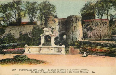 Boulogne-sur-Mer — A Porta dos Degraus e o Souvenir Francês — Lévy Fils et Cie, Paris, n° 262