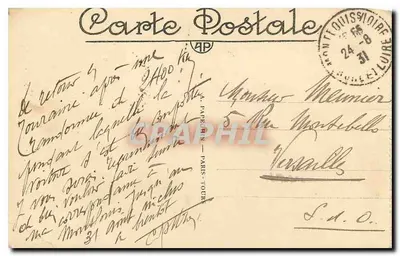 Loches - O Castelo Real (Mon. hist. XIIe e XVe siècles) e Porta dos Cordeliers - A. P. — Verso