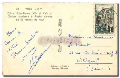 Igreja de Nossa Senhora — Vitre (Ille-et-Vilaine) — Editor Gaby — Verso