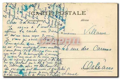 Sypialnia Imperek Joséphine w zamku La Malmaison — A. Ouarti, wyd. Rueff — Rewers