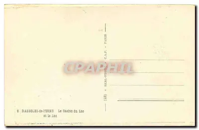 Bagnolles-de-l'Orne — El Casino del Lago y el Lago — Réal-Photo, París — Reverso