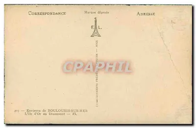 A Ilha de Ouro no Drammont — Arredores de Boulogne-sur-Mer — Ed. Adria, n°305 — Verso