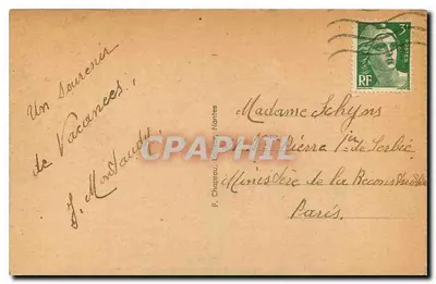 Les Sables-d'Olonne (Vendée) — Ogólny widok z dużej przystani — F. Chapeau, Nantes — Rewers