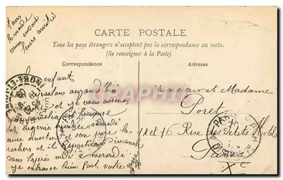 Tours — Jardim das Prébenas de Oé — N. P. — n° 220 — Verso