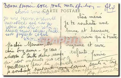Natal — cena invernal com gato preto — Éditions Autographes, Lyon — Verso