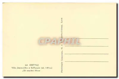La Giettaz — Ein Winterhain — Phototype Lescuyer, 16, rue Jeanne-d'Arc, Lyon — Rückseite