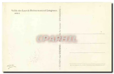 Wąwóz Lacs de Retournemer i Longemer — Wydawnictwo «La Cigogne» — Strasbourg — Rewers