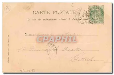 Brie-Comte-Robert — Wewnętrzny widok kościoła — Wydawca: Philippe & Jugeon, Paryż — Rewers