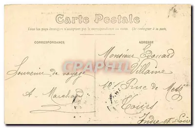 Chambord (Loir-et-Cher) — Zamek (strona północna) i most nad Cossonem — G B 2 — Rewers