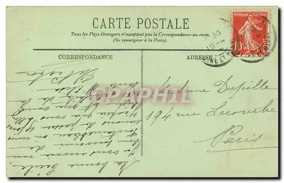 Fontainebleau — Het Paleis. Kamer van Marie-Antoinette — LL. N°76 — Achterkant
