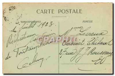 Floresta de Fontainebleau — Lago dos Pássaros (Franchard) — Editor Franchard, n°107 — Verso