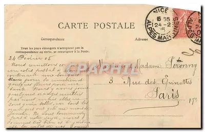 NICE — De Grotte des Jardins — Hélio E. La Daley, Parijs, n°37 — Achterkant