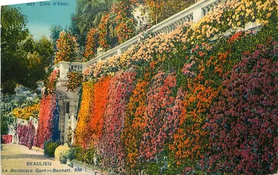 O Boulevard Gordon-Bennett — Beaulieu, Costa Azul — R.M. — Editor Rostan & Rinnier, Nice