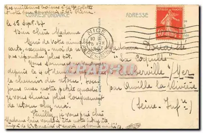 Nice - Plac Quoai Stanisława Etats-Unitis LL — seria 68, wydawca LL — Rewers