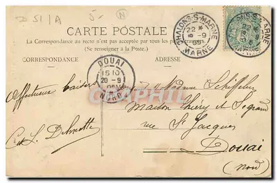 Chalons-sur-Marne - Katedra Najświętszej Maryi Panny, Widok ulicy Vaux — Rewers