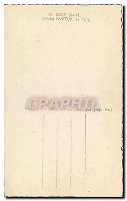 Hospital Pasteur — O Poço — Dole (Jura) — editor Brémond, Basançon — Verso