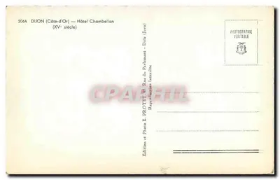 Dijon (Côte-d'Or) — Hotel Chambellan (XVe wieku) — Wydawnictwo E. PROTET — Rewers