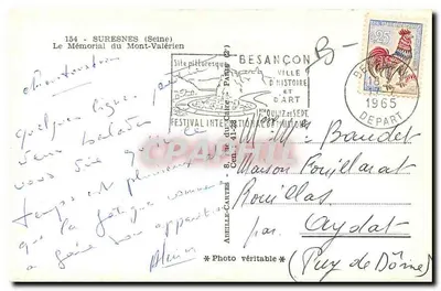 Memorial do Mont-Valérien — Suresnes (Seine) — editor Lyna — Verso