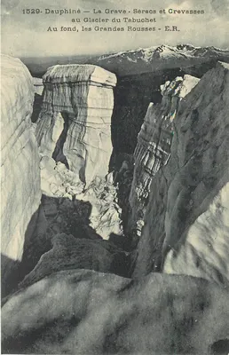 Dauphiné — La Grave, Séracs e Grevasses no Glaciar do Tabuchet — E.R. — n° 1529