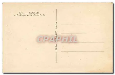 Lourdes — Bazylika i rzeka Gave P.D. — Wydawnictwo P. DOUCET, Lourdes — Rewers