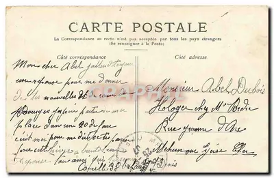 París — La Conciergerie — C. P. A. Imprenta — Reverso