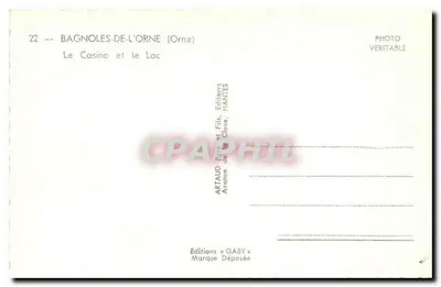 Bagnolles-de-l'Orne — Il Casinò e il Lago — Edizioni Gaby — Verso