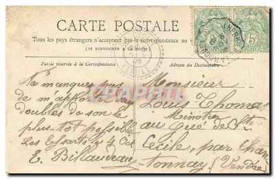 Monument Gambetta — Paryż — Kolekcja Petit Journal — Rewers