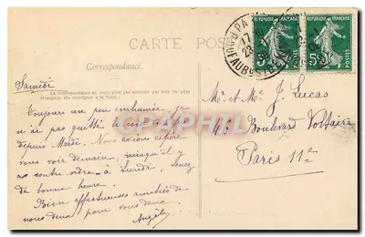 Parijs - Tuin van Luxembourg - Paleis van de Senaat — Uitgever G. B. C. n° 58 — Achterkant