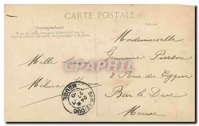 Paris — Buttes-Chaumont — O Lago e o Belvédère — Editor E.P.D. n°4192 — Verso