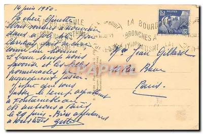 La Bourboule — Vista general — La Auvergne Poética — Reverso