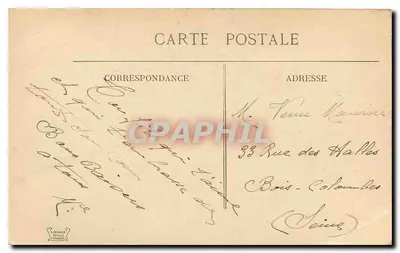 Stara pocztówka Aix les Bains Bulwar Pierpont Morgan Szpital — Rewers
