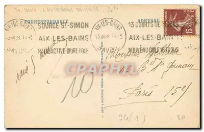 Lago do Bourget — Tunel de Saint-Innocent e Rochas de Brisson — LL n°206 — Verso