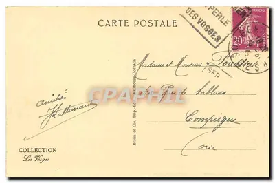 Gérardmer — Zaświaty — Braun & Cie, Wydawca, Mulhouse-Dornach — Rewers