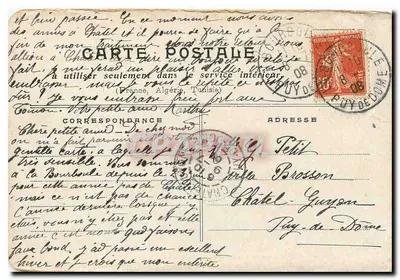 La Bourboule — Plac Źródła — Cliché A. Faure — Rewers