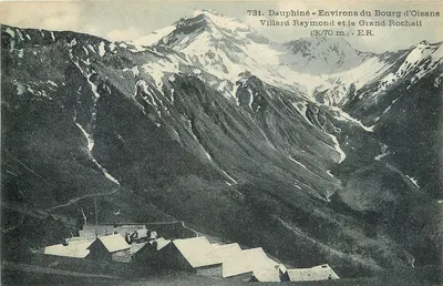 Dauphiné - Arredores do Bourg d'Oisans - Villard Reynond e o Grand-Rochail (3070 m.) - E.R.