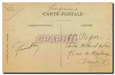 Okręgi Grenoble — CLAIX — La Cascade d'Allières — P. GAUDE, fot. i wyd. — Rewers