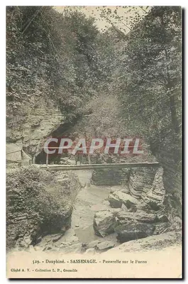 Sassenage - Ponte sobre o Furon — cliché A. Y., Coleção L. P., Grenoble