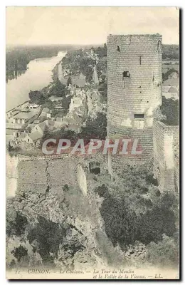 Chinon — O Castelo — A Torre do Moulin e a Vale da Vienne — LL.